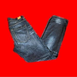 Men’s DKNY Bleecker Straight Blue Faded Jeans, Size 30 X 30